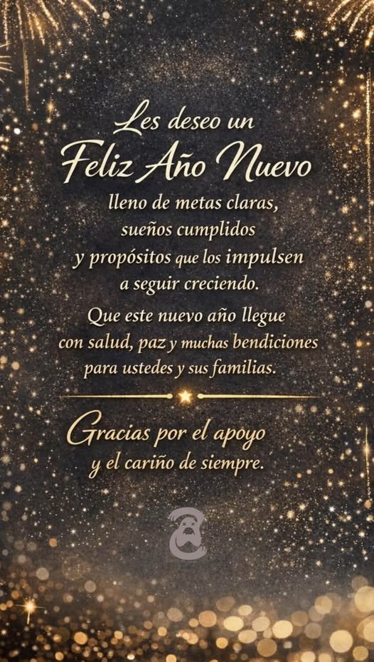 ¡Desde ya les deseo un 2⃣0⃣2⃣6⃣ lleno de bendiciones!