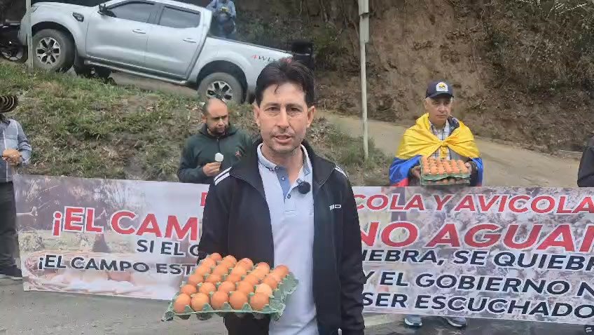 *Cerrada la vía Bogotá- Villavicencio* en el K25+700 por protesta de agricultores,