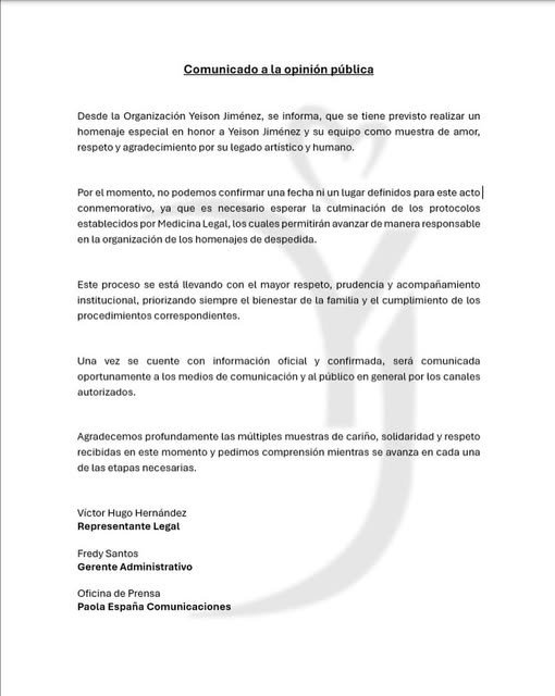 Comunicado a la opinión pública…