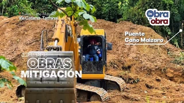 ¡Avanzan las obras de mitigación en el caño Maizaro! Continúan los trabajos
