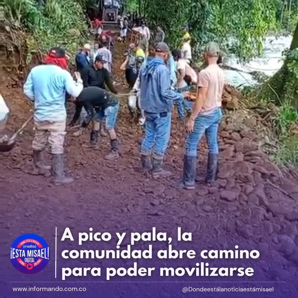 A pico y pala, la comunidad abre camino para poder movilizarse Mediante